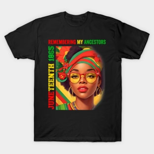 Juneteenth Women Remembering My Ancestors 2023 T-Shirt